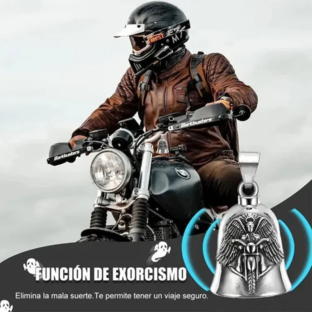 KUANGYE - Campana Biker Amuleto Motos Guardian Bell Proteccion Regalo