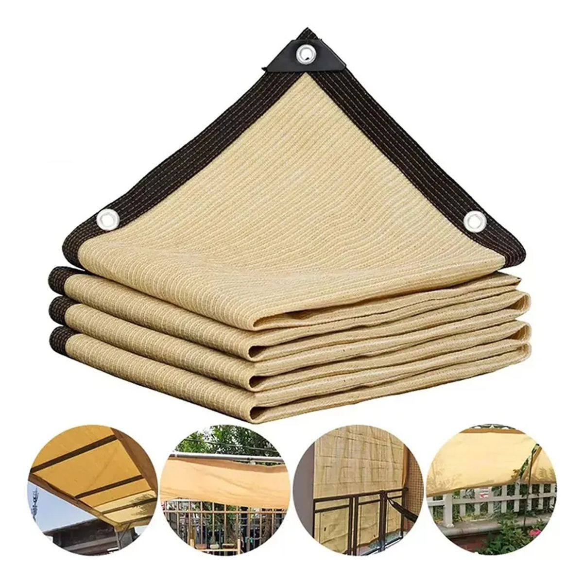 KUANGYE - Toldo Vela Terraza 4x3 Metros Lona Sombreadora Toldo Jardin