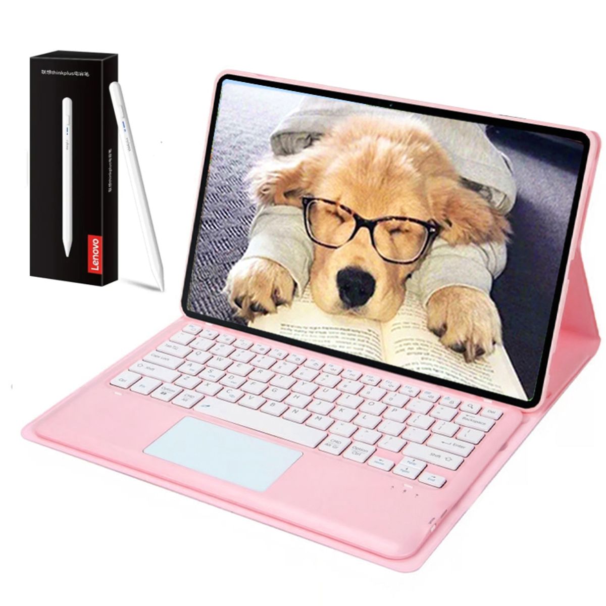 LENOVO - Lápiz Lenovo BP16  táctil y Funda con Teclado Lenovo M11 K10 Rosa
