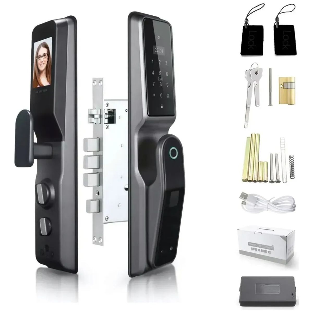 GENERICO - Chapa Cerradura Inteligente HuellaApertura FacialApp
