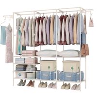 Perchero Exhibidor Y Organizador De Ropa 3 Cuerpos Blanco