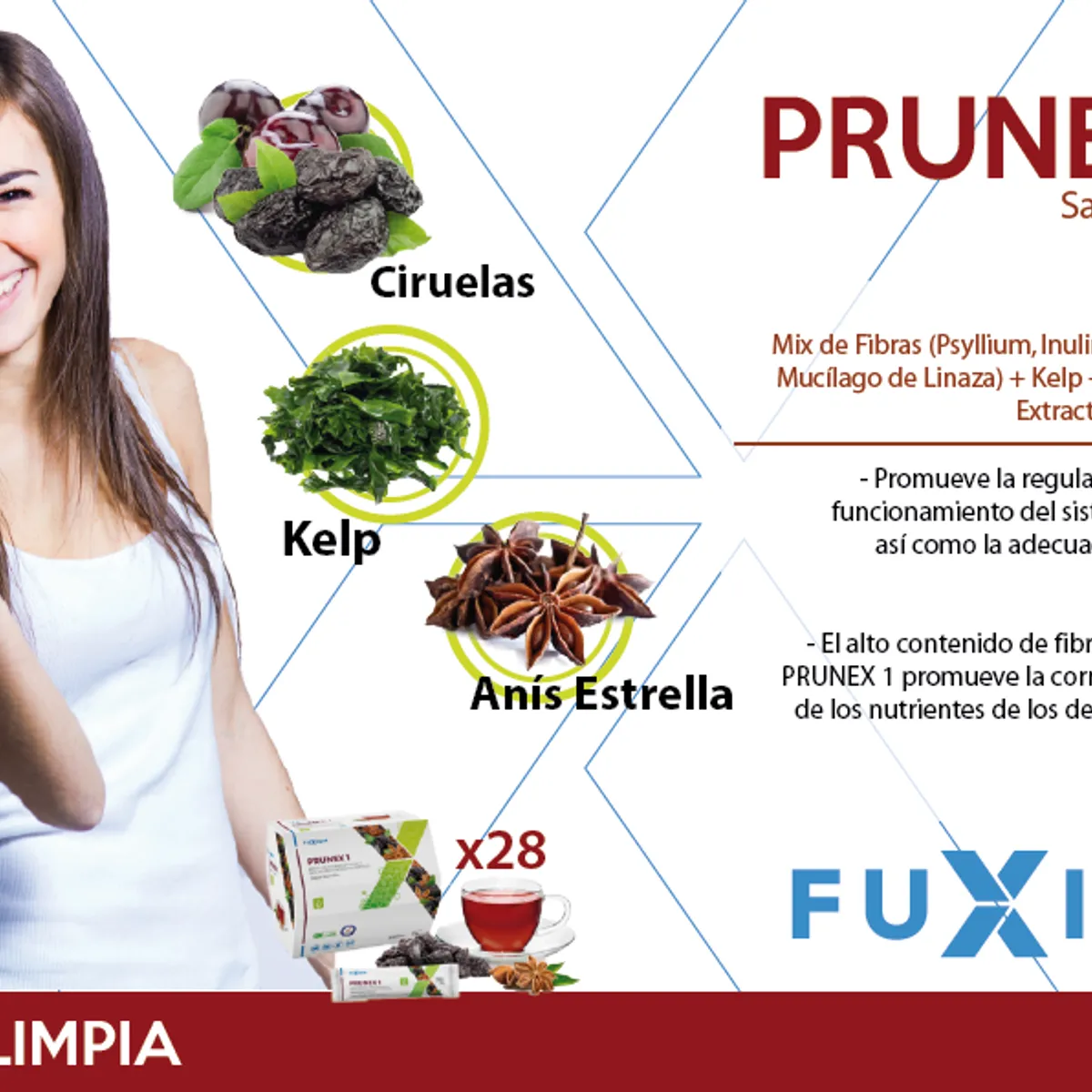 GENERICO - Prunex1 de Fuxion desintoxicante y limpieza de colon