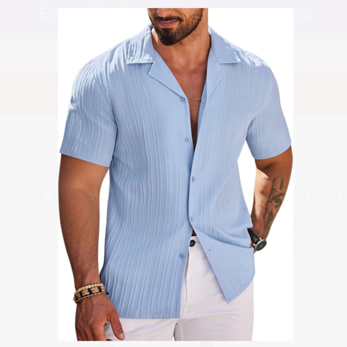 XPRESS RECHARGE - Camisa negra de lino para hombre manga corta de alta calidad