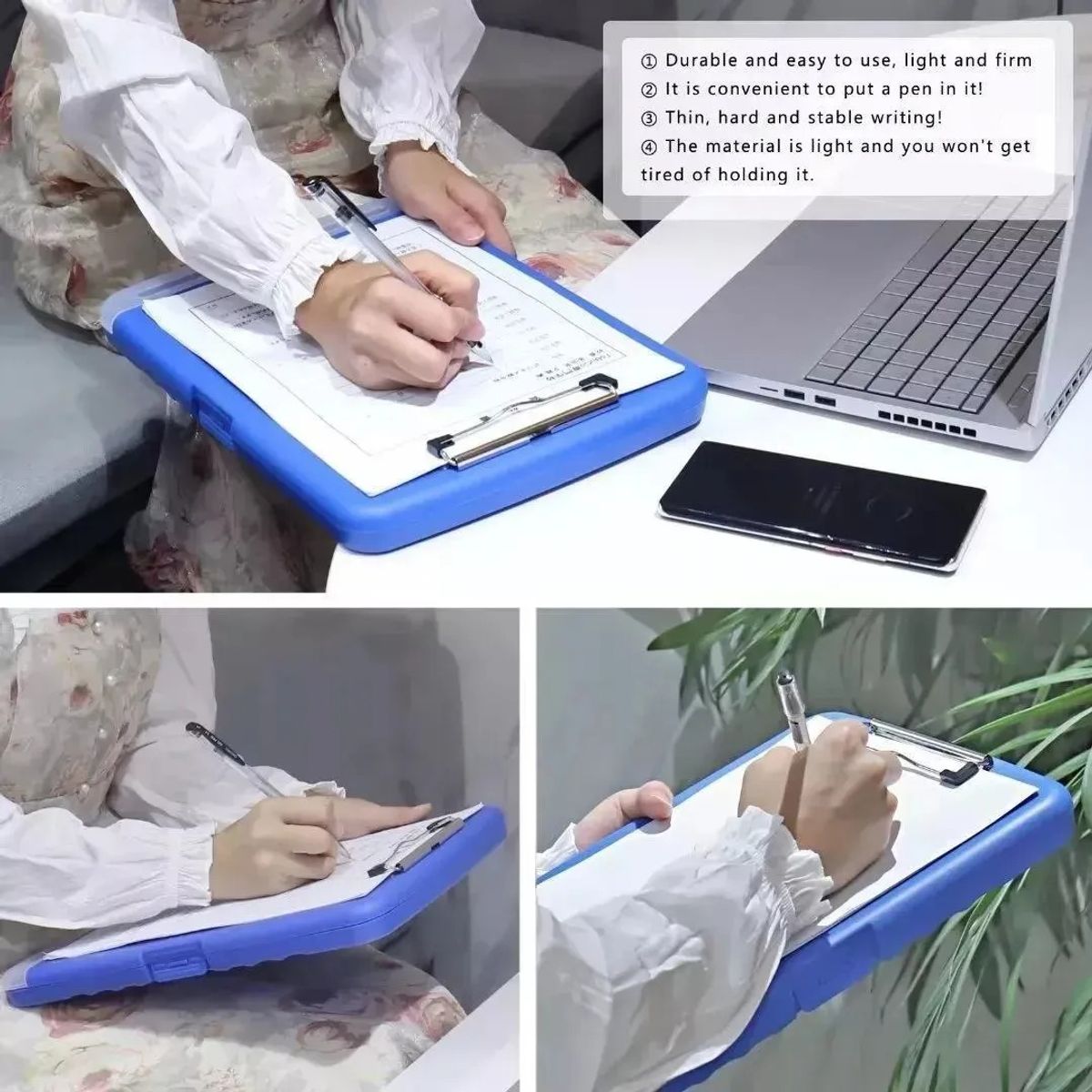GENERICO - Carpeta Portapapeles Papeleta Almacena Tabla Clip Carta