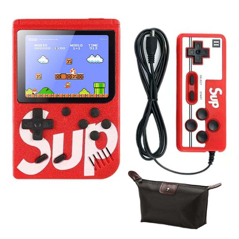 BRO TOUMI - Consola Retro Portátil SUP 3" 400 in 1 Juegos - Rojo