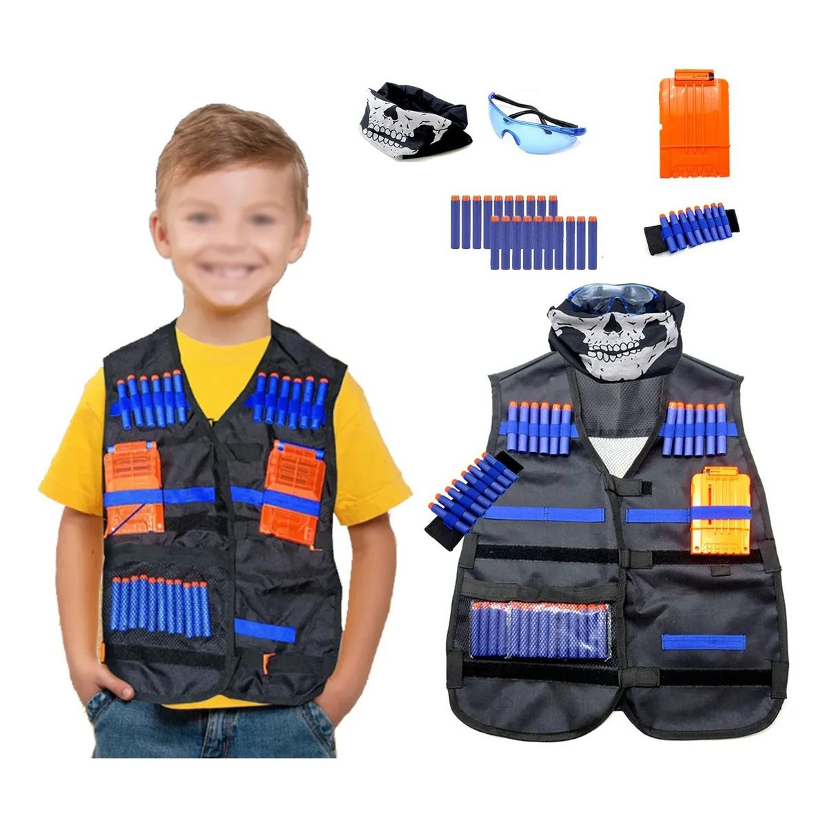 GENERICO - Kit De Chaleco Táctico Para Niños Para Nerf Guns N-strike El