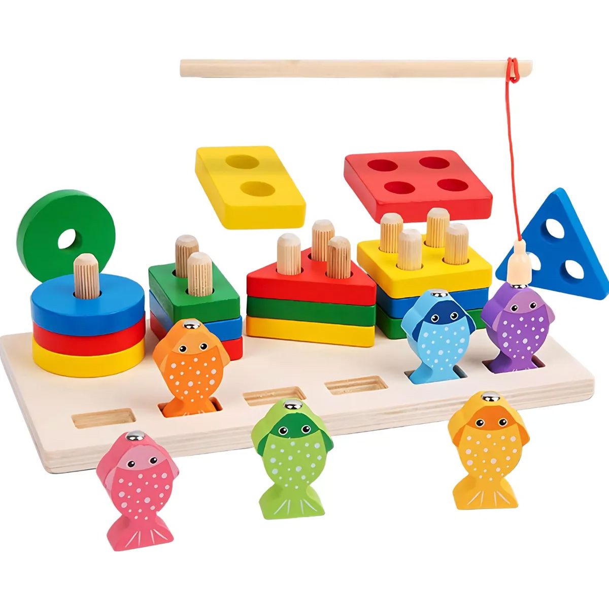 ATURE - Juego De Pesca Magnético Bloques De Construcción Para Niños