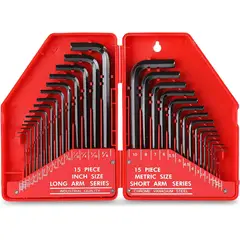 KUANGYE - Set Juego De Llaves Allen Hexagonales Herramientas 30 Piezas