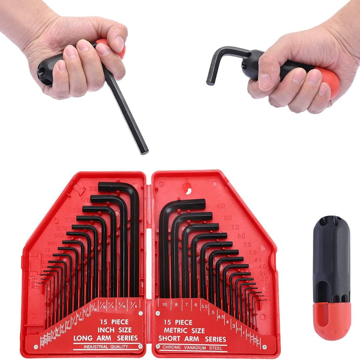 KUANGYE - Set Juego De Llaves Allen Hexagonales Herramientas 30 Piezas