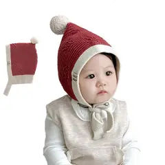 ATURE - Gorros De Punto Cálido Con Cordones Para Bebé Otoño-invierno