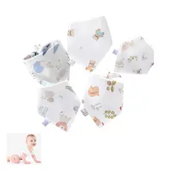 ATURE - Pack 5 Toallas Triangular Babero Para Bebé Impermeable