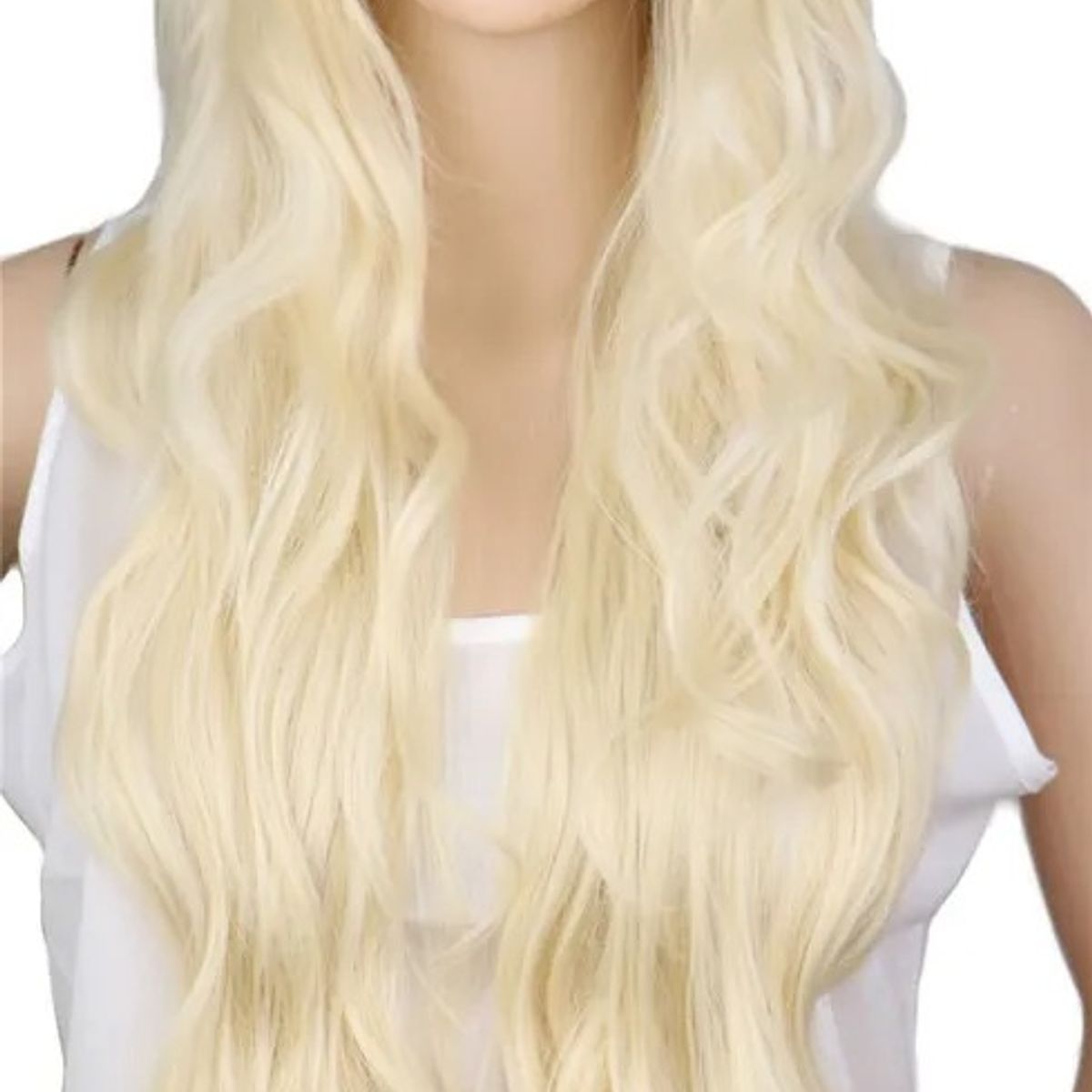 GENERICO - Peluca Fiesta Ondulado Color Rubio Tonos Muy Naturales