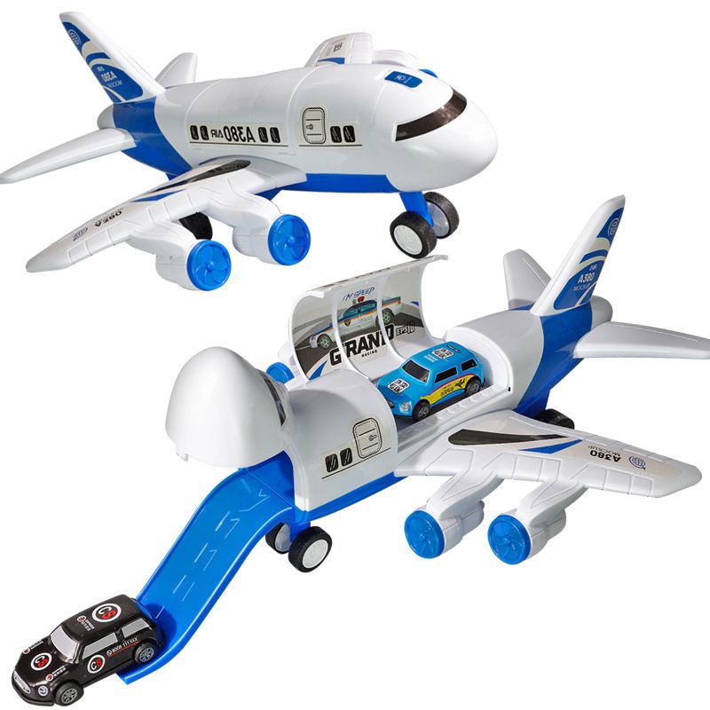 ATURE - Avión Rescate Porta Vehículos + 18 Autos Juguete Para Niños