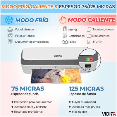 Imagen 2 del producto Termolaminadora Plastificadora 8 En 1 Laminadora Frío Calor