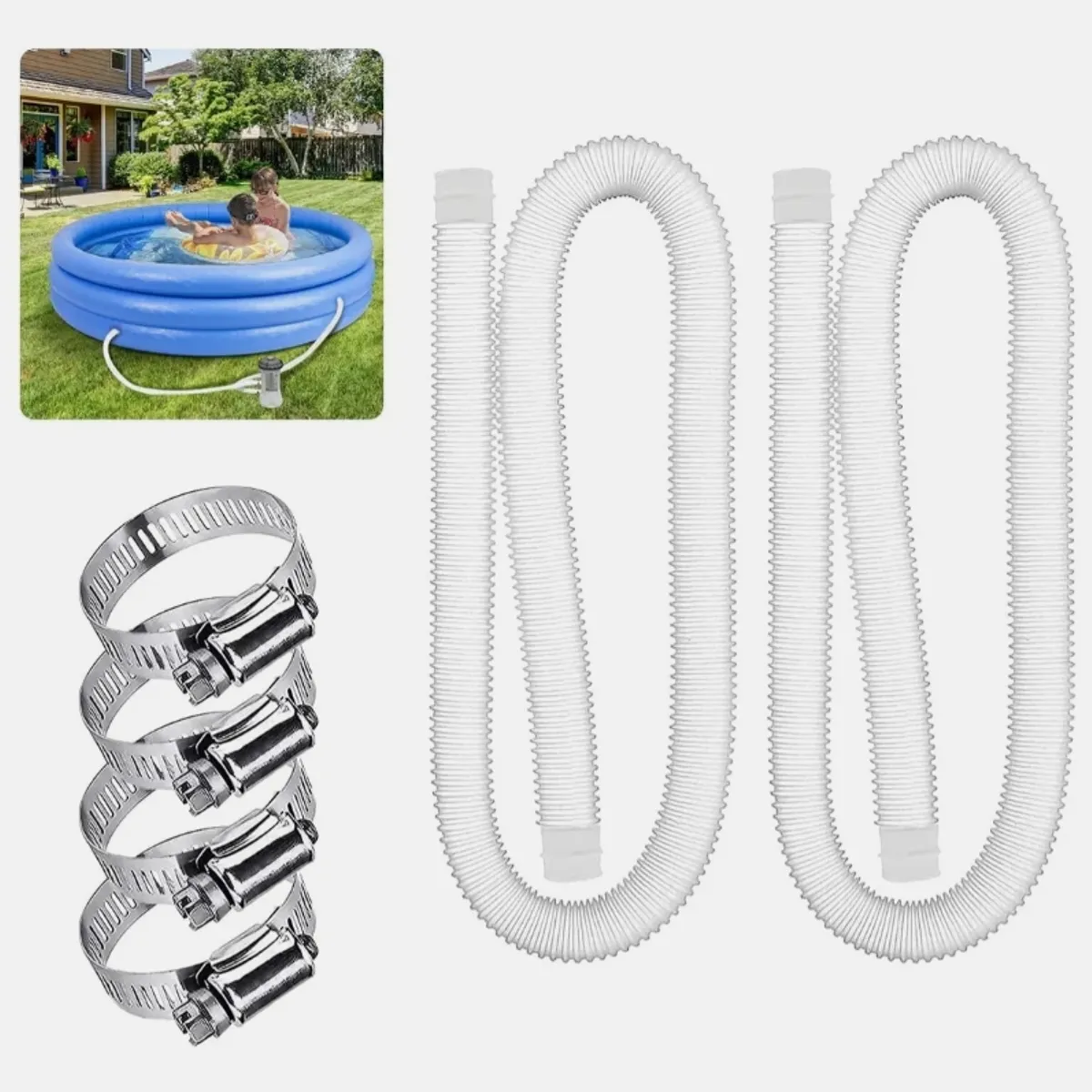 ATURE - 2 Manguera Filtro Para Piscina Intex Bestway Universal 150cm