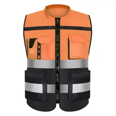 KOKILA - Chaleco Geólogo Ingeniero Reflectante Bolsillos Premium