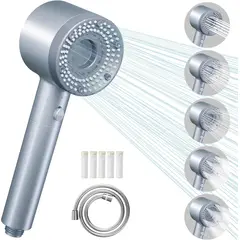 KUANGYE - Regulable 5 Modos Ducha De Alta Filtro Ducha Presión