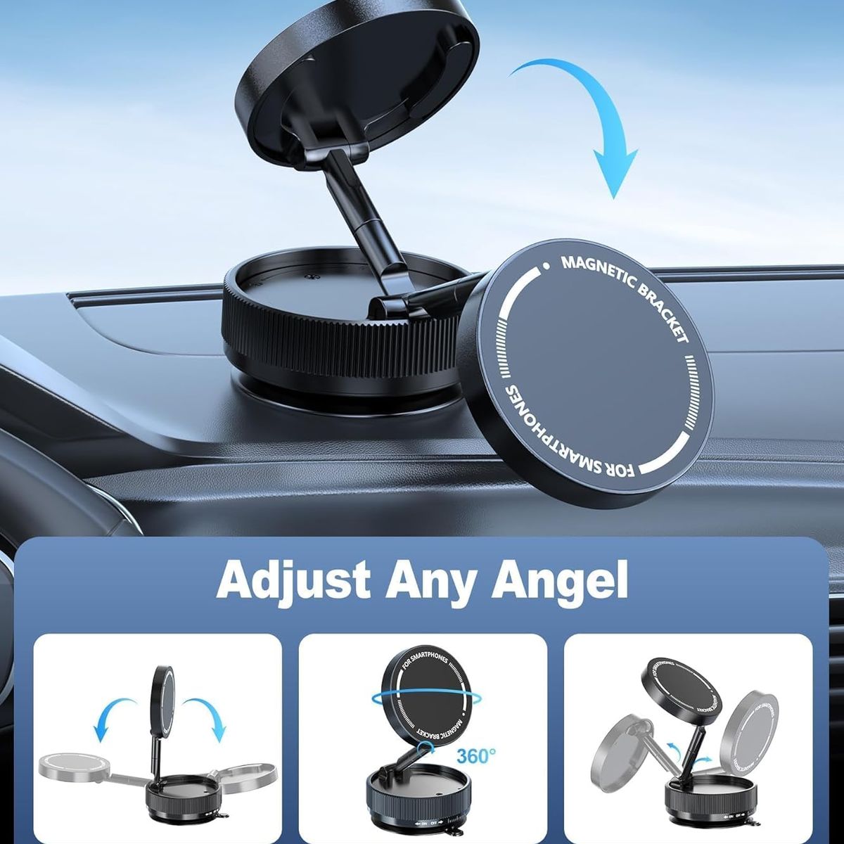KUANGYE - Soporte Magnético Para Aspirador De Teléfono Móvil Para Coch