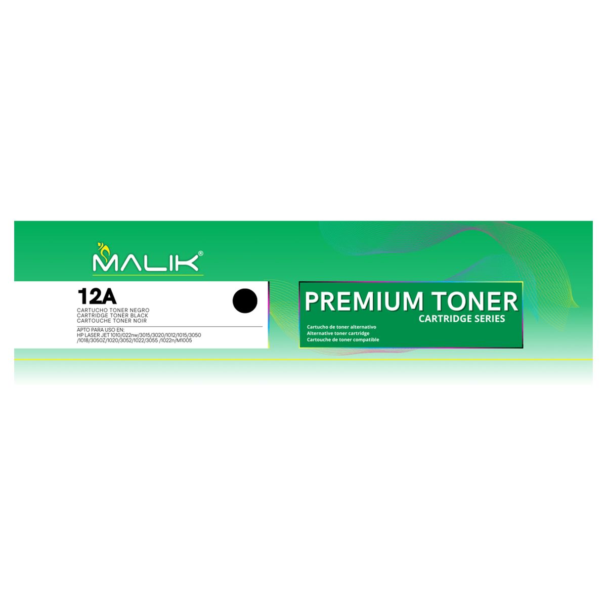 MALIK - Toner compatible para Hp 12A Negro Q2612A Laserjet M1005