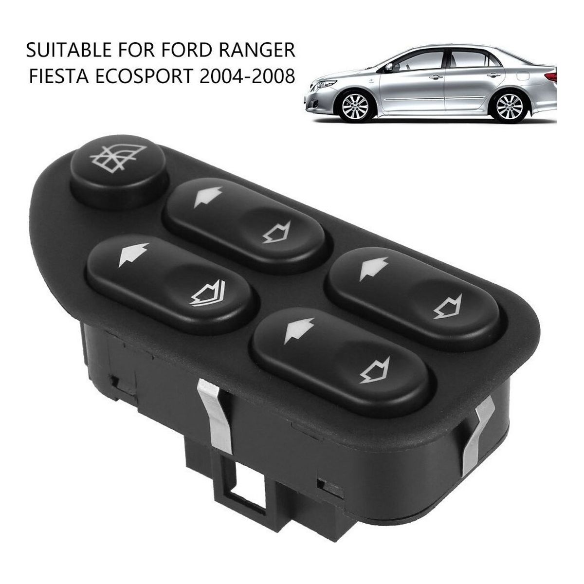 GENERICO - Botonera Alzavidrio para Ford Ranger Fiesta Ecosport 04 - 08