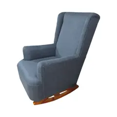 DISEÑOS VALESTRINI - SILLON MECEDOR LINO GRIS OSCURO