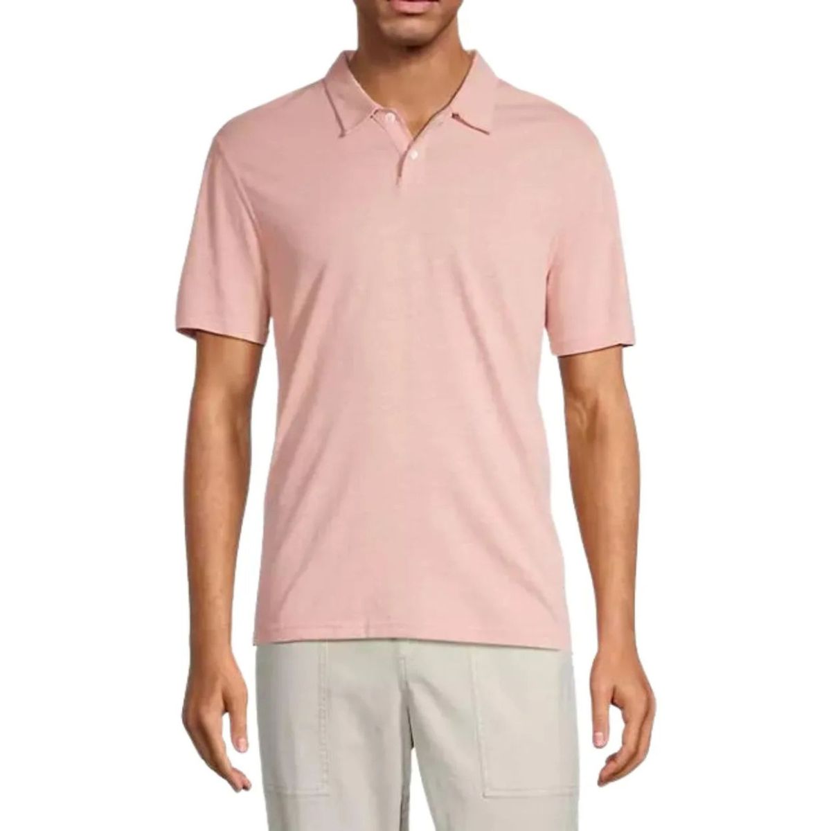 LOOK SHOP - Polera Piqué Hombre Premium Textura Suave. 3 Botones Uv  001