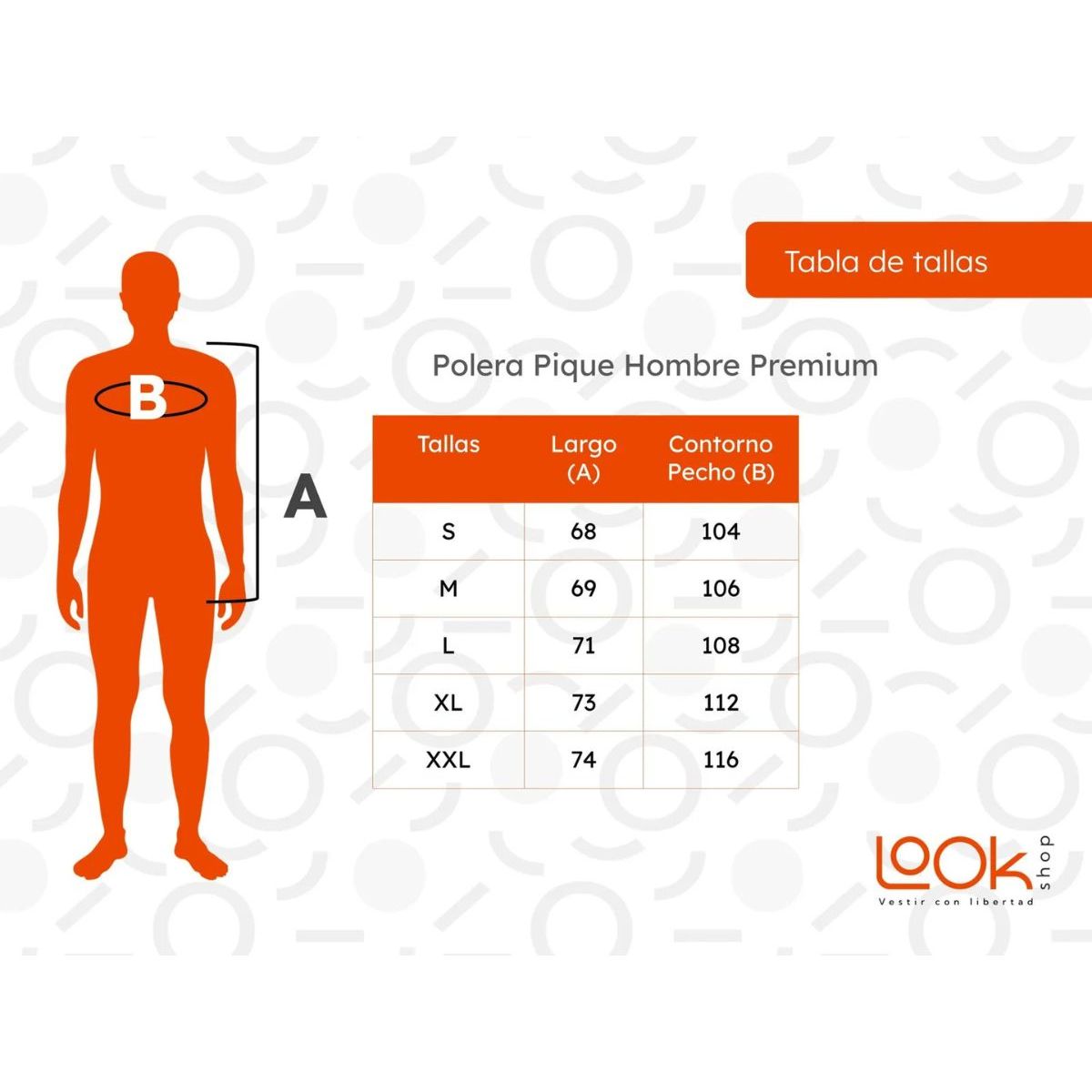 LOOK SHOP - Polera Piqué Hombre Premium Textura Suave. 3 Botones Uv  001