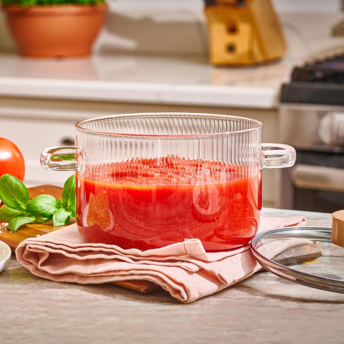 Olla Vidrio Borosilicato 1800ml, marca GENERICO - Foto 2