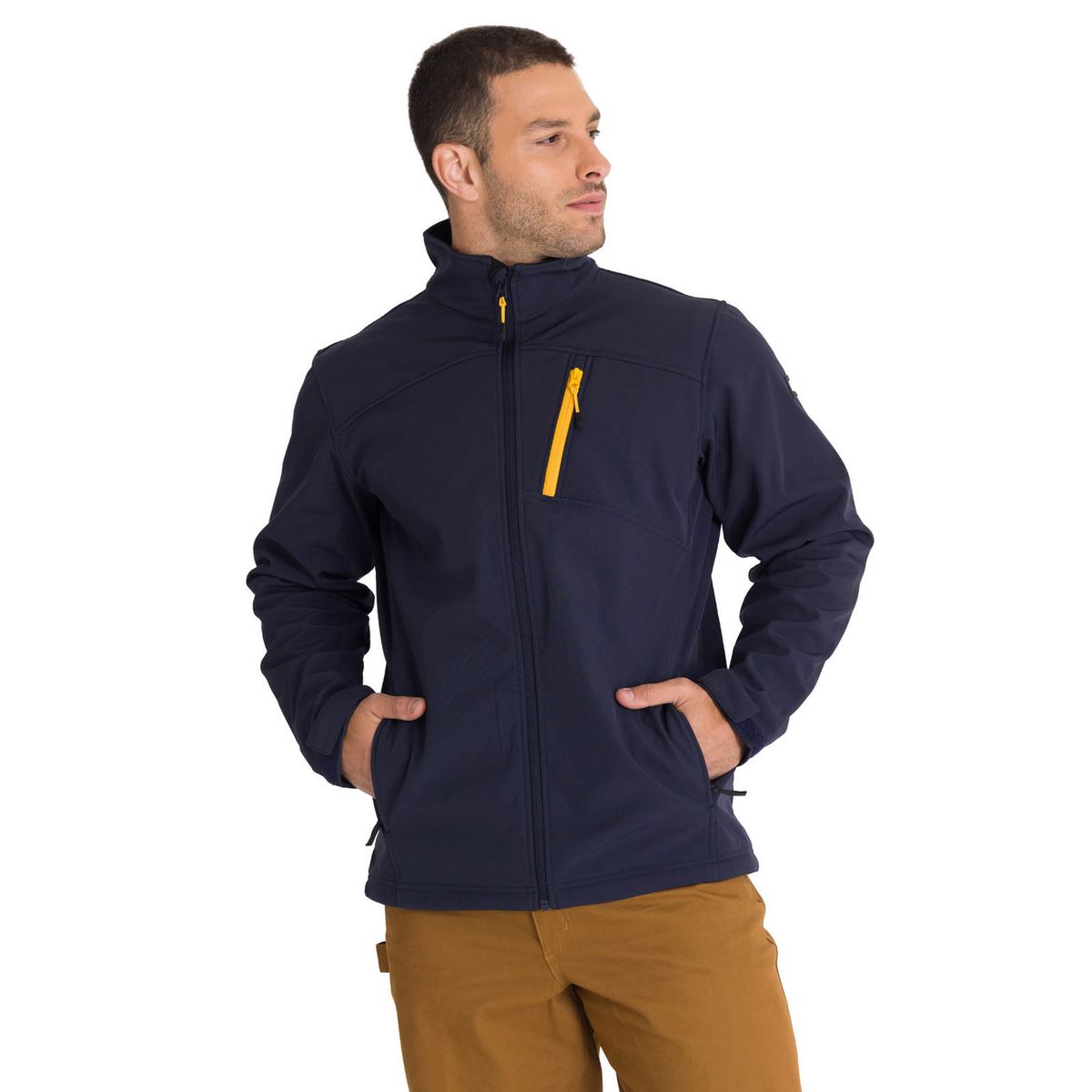 CAT - Chaqueta Essentials Softshell Hombre Azul CAT