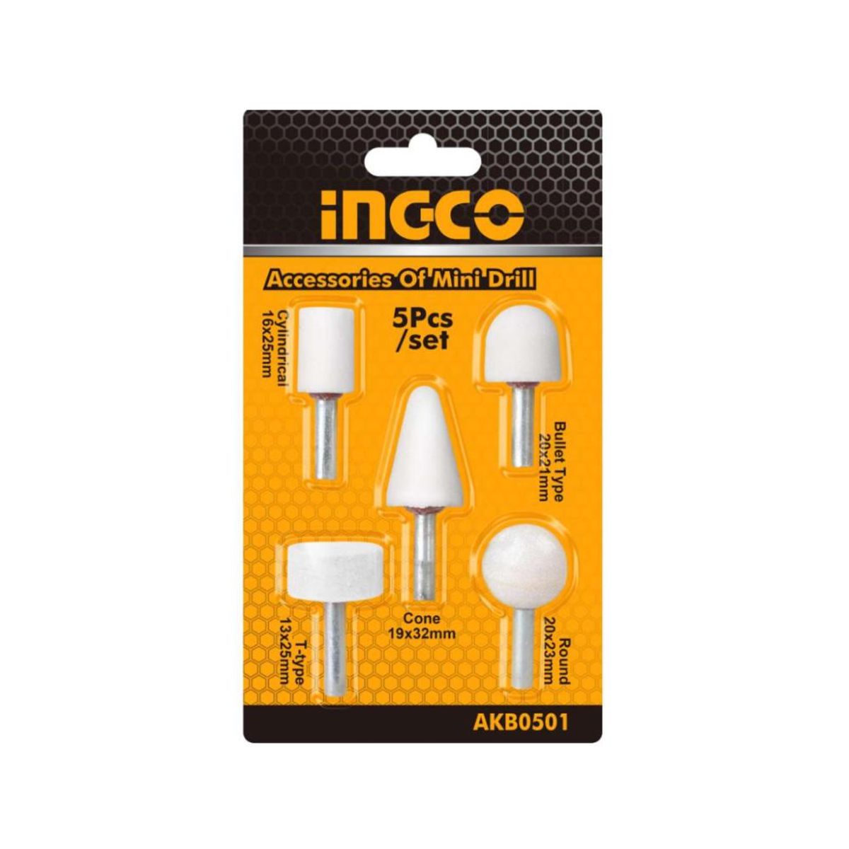 INGCO - Juego De Piedras Montadas Pulido 5pzs Ingco - Multicolor