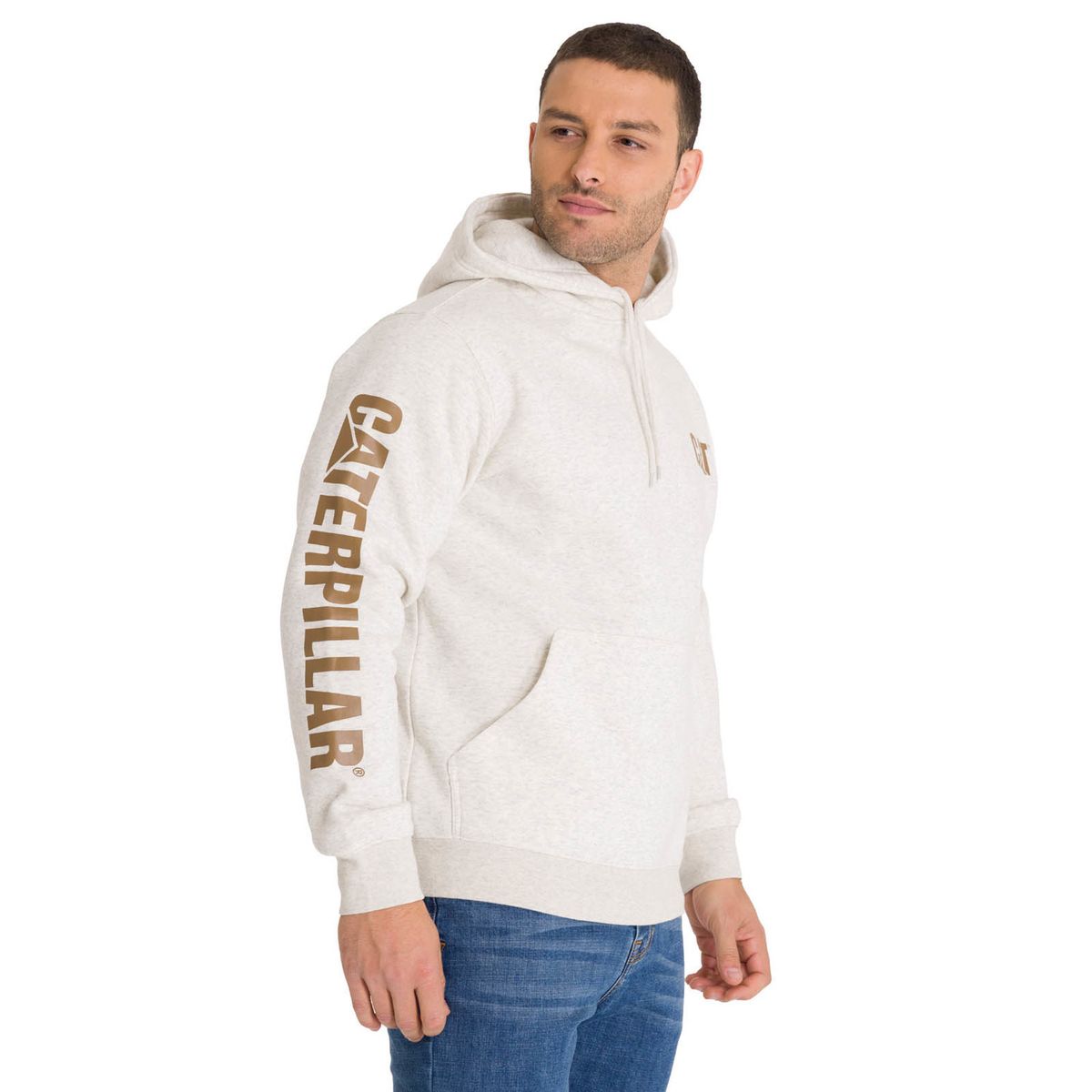 CAT - Polerón Trademark Banner Hoody Hombre Beige CAT