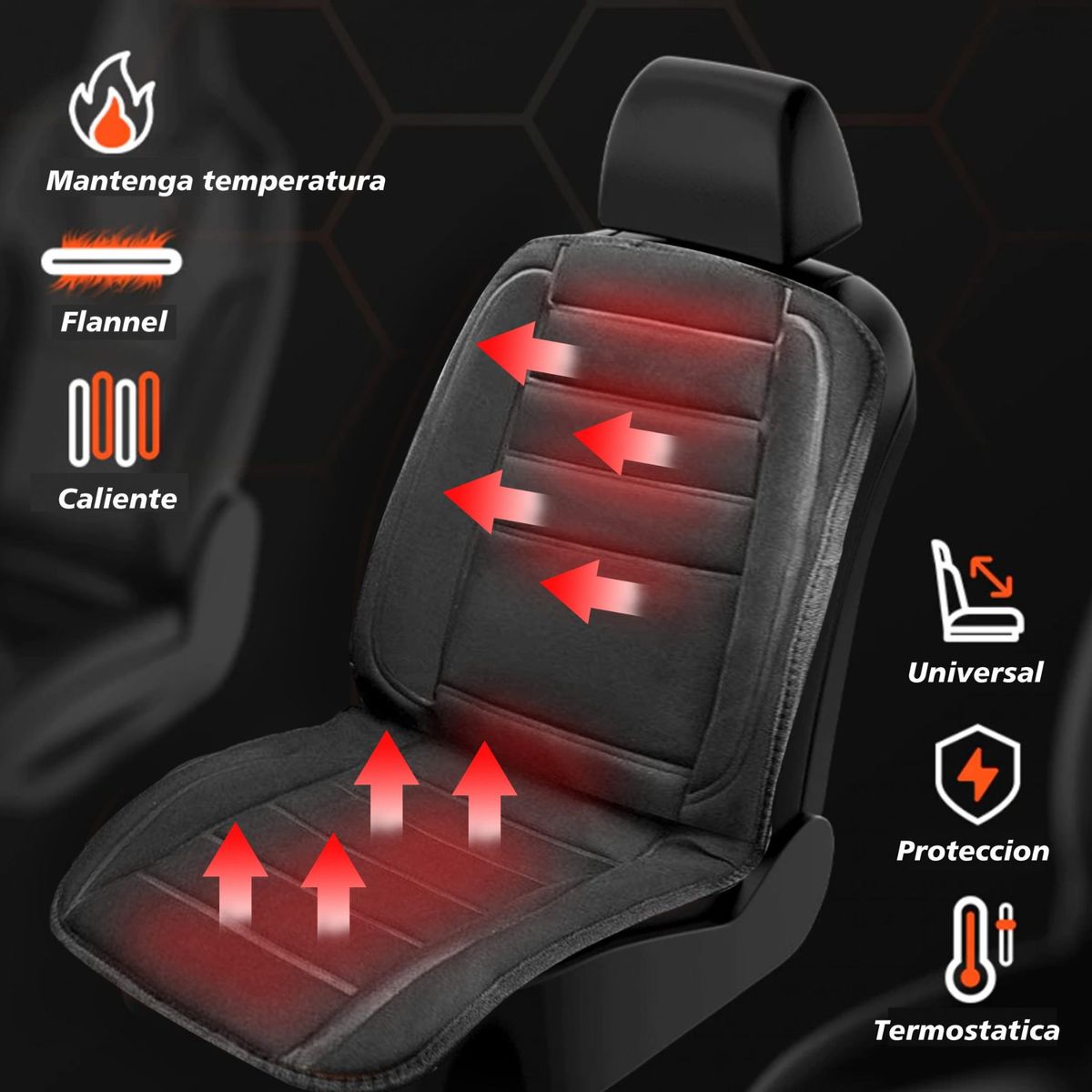 MOVI - Funda Térmica para Asiento de Auto con Calefacción