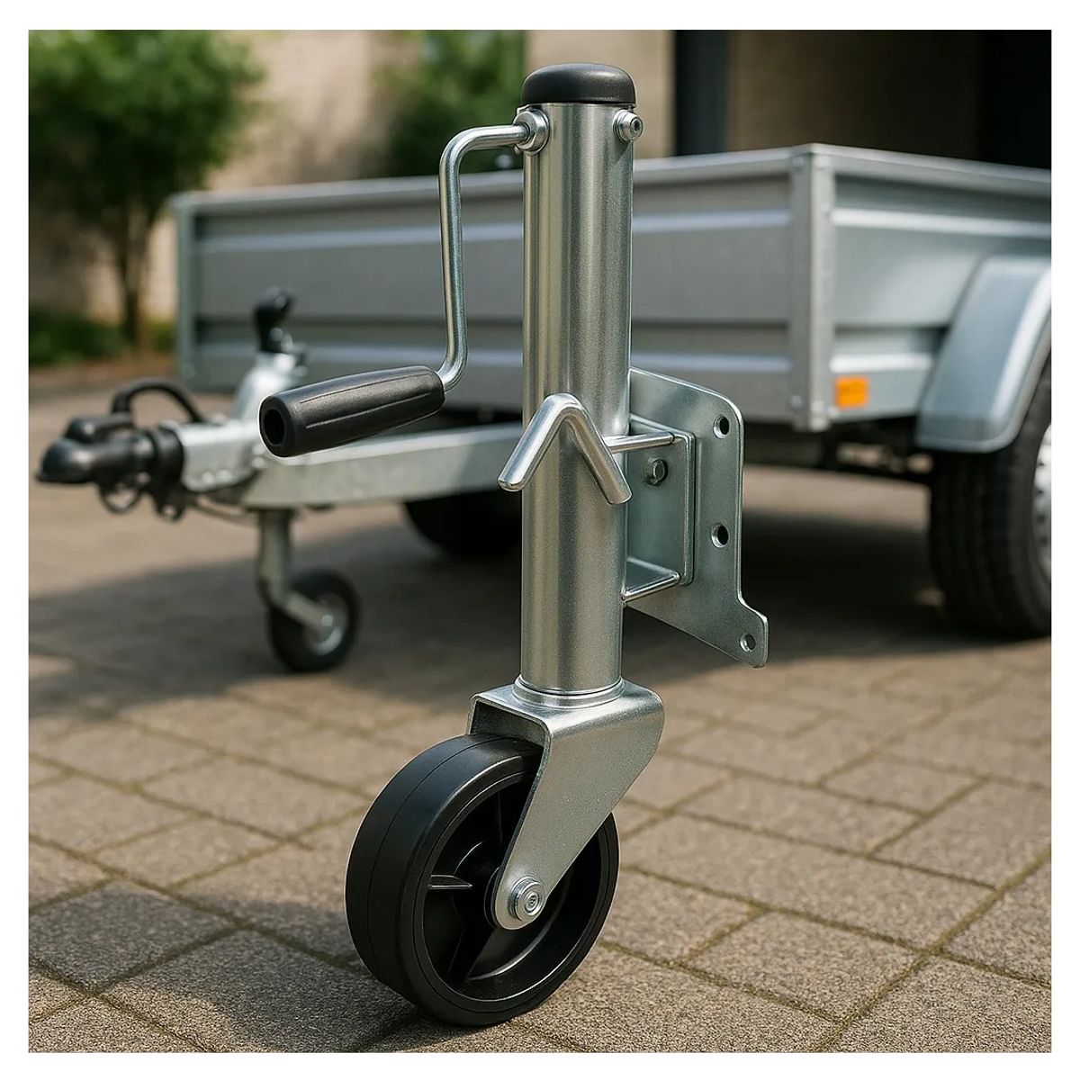 EOLAND - Pata Carro Arrastre Rueda Maniobrable Enganche Remolque