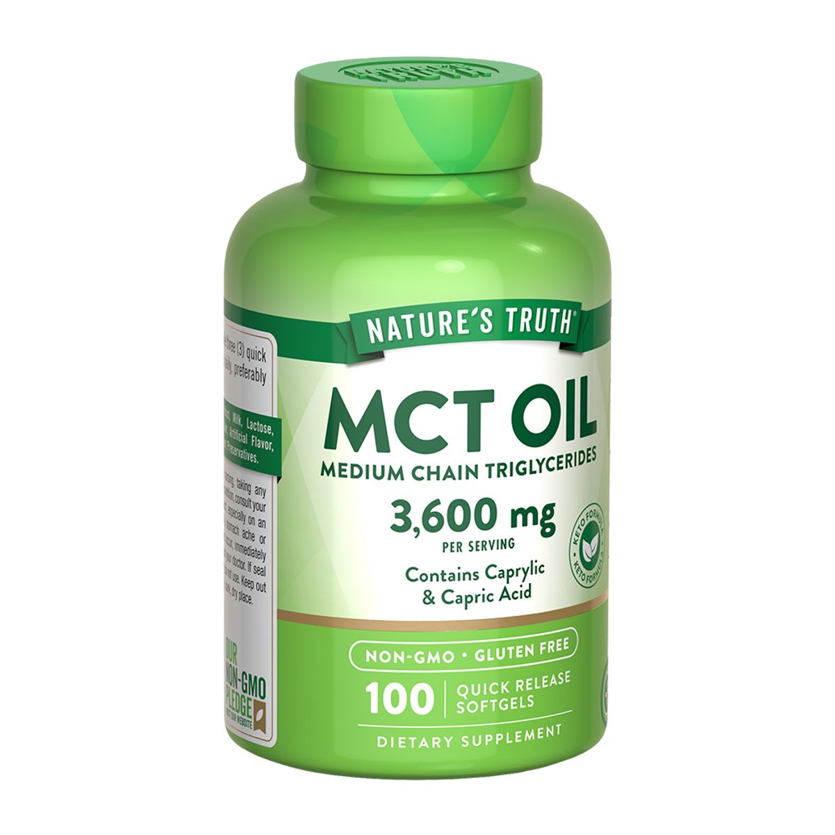 NATURE'S TRUTH - Aceite MCT Oil 1200mg 100 Capsulas Blandas Nature's Truth
