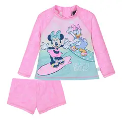 DISNEY - Traje de Baño Bebe Niña Set UV50 MLarga Minnie - Rosa