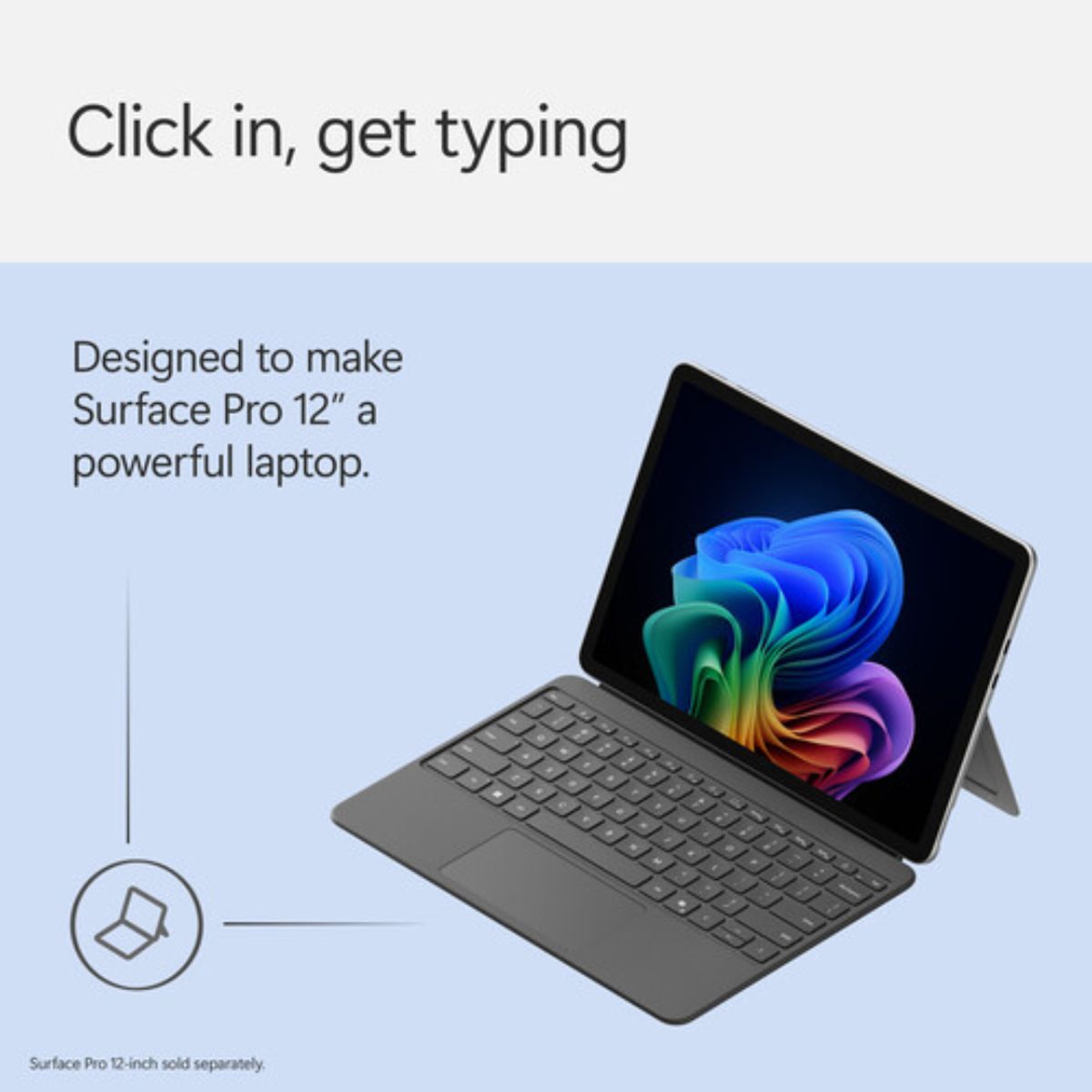 MICROSOFT - Surface Pro Cobertor Teclado Inglés para Surface Pro 12 - Slate
