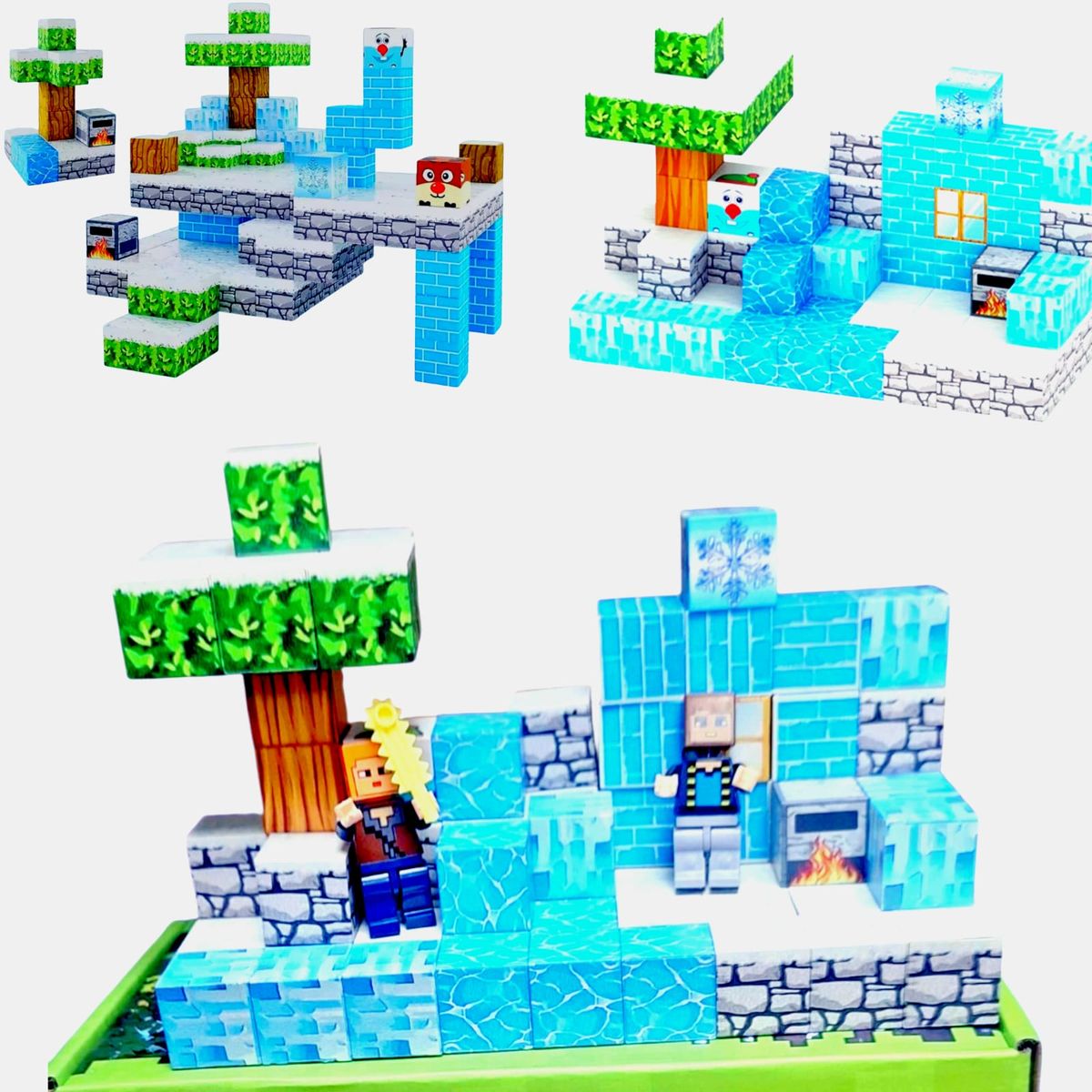 GENERICO - Juego Bloques  Magnéticos  De Construcción Minecraf 75 Piezas