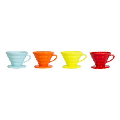 Imagen 2 del producto DRIPPER CAFETERA V60 DISEÑO TAZA CÉRAMICA AMARILLO