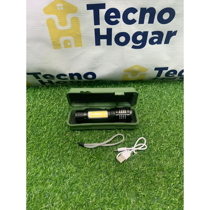 GENERICO - Linterna Táctica Led Zoom Ajustable Estuche