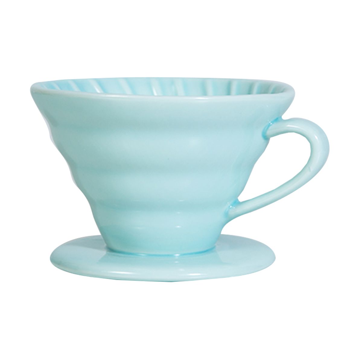 IMPOPLANET - DRIPPER CAFETERA V60 DISEÑO TAZA CÉRAMICA CELESTE