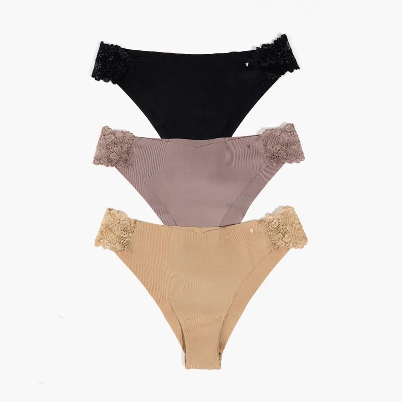 LOUNGE - Set 3 Calzones Mujer Dreamy Detalle Encaje