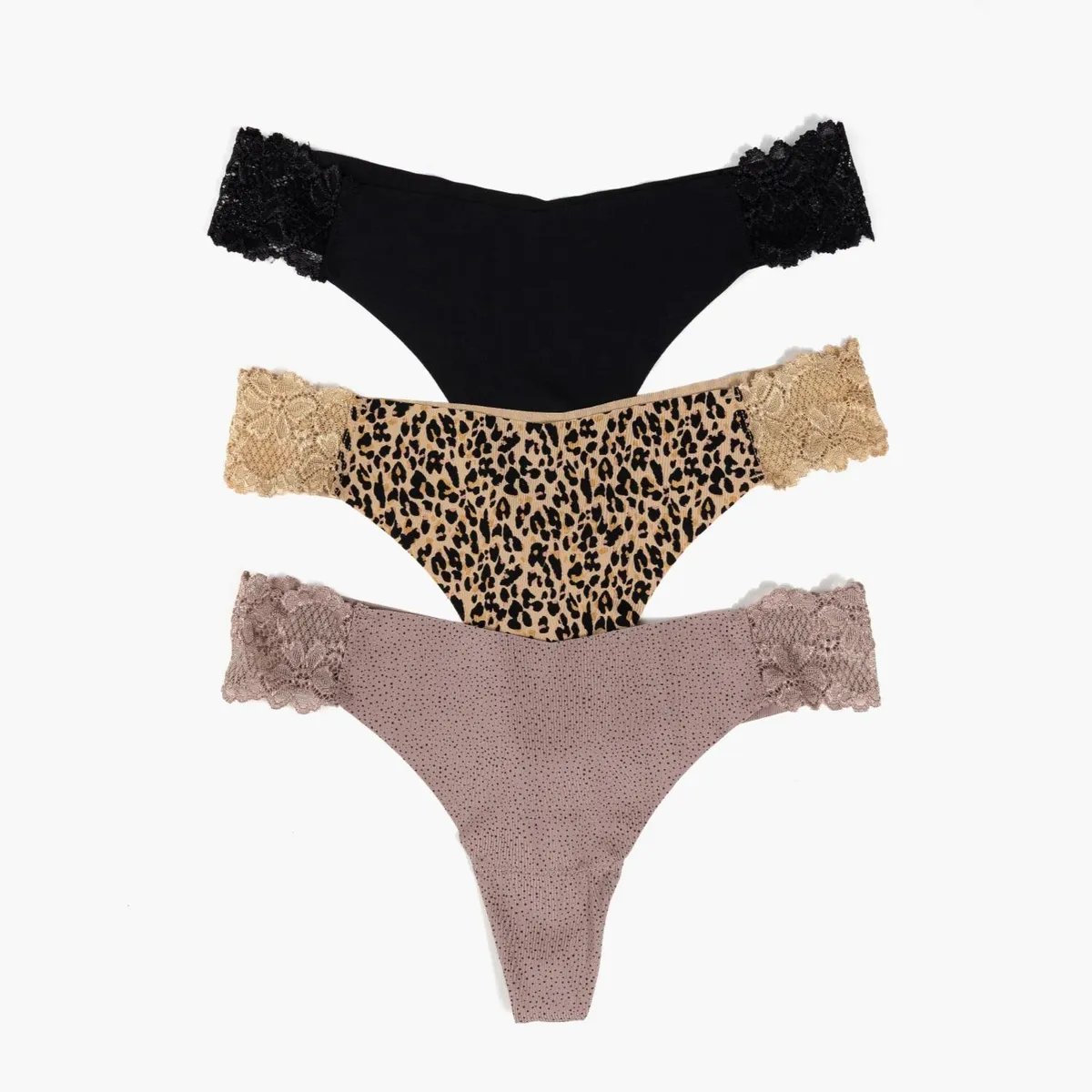 LOUNGE - Set 3 Colaless Detalle Encaje Dreamy LOUNGE