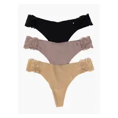 LOUNGE - Set 3 Colaless Mujer Dreamy Detalle Encaje