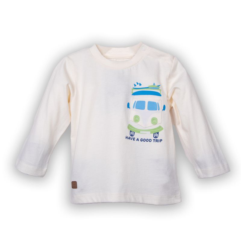PILLIN - Polera  Niño Crudo Pillin PVC603-25CRU3M - Blanco