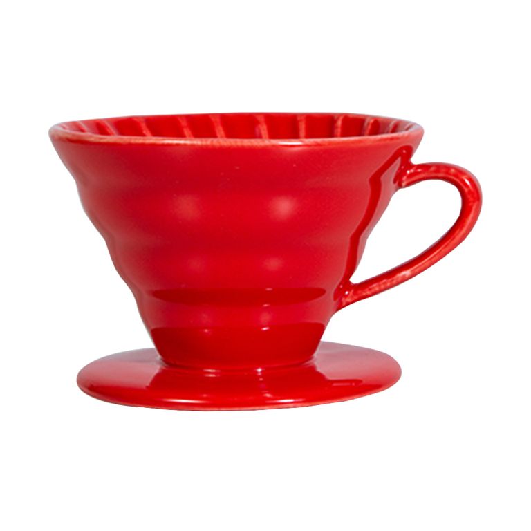 FILTRO PARA CAFE V60 DISEÑO TAZA ROJO