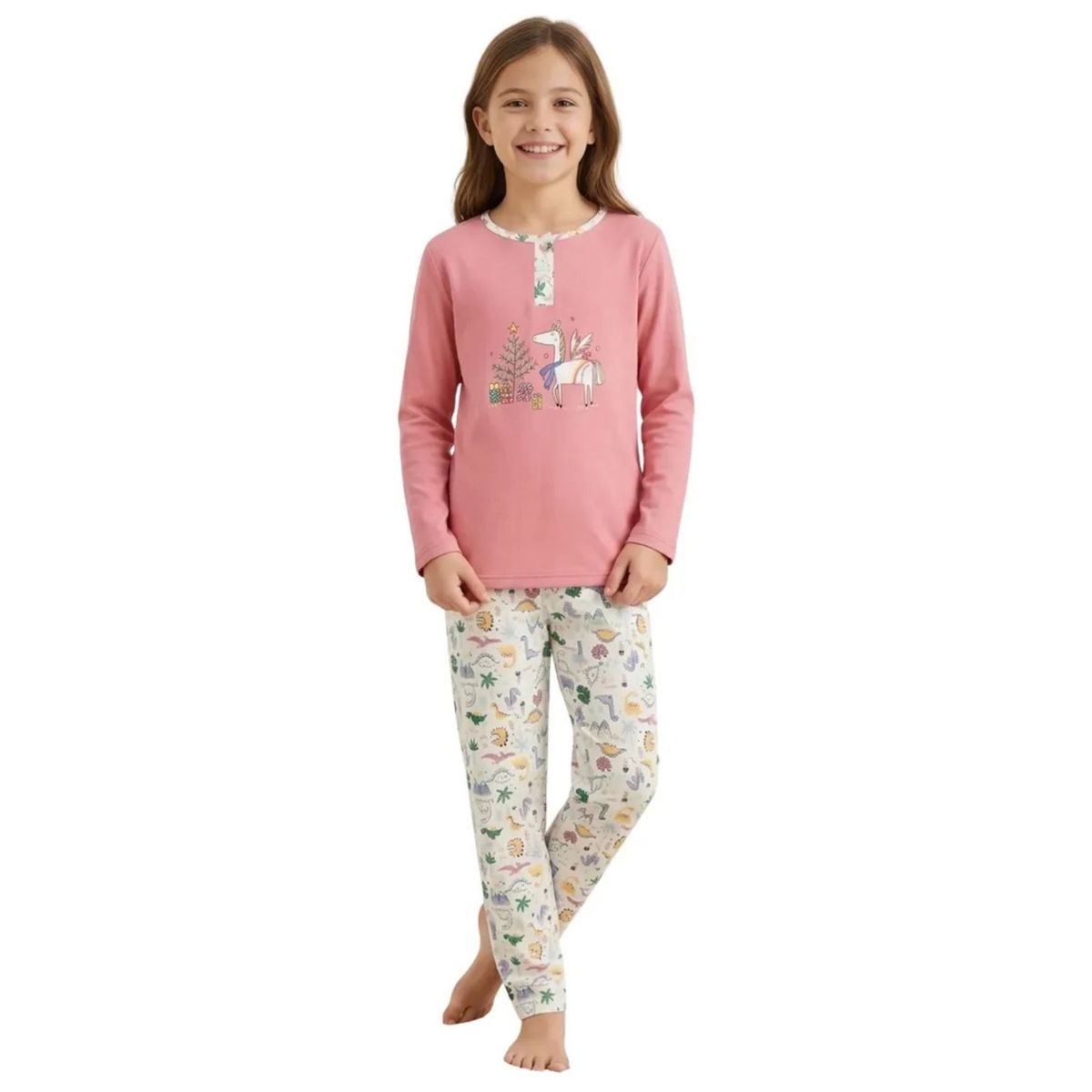 LOOK SHOP - Pijama Niña Verano. Manga Larga. Diseños. Talla 6 A 14 404