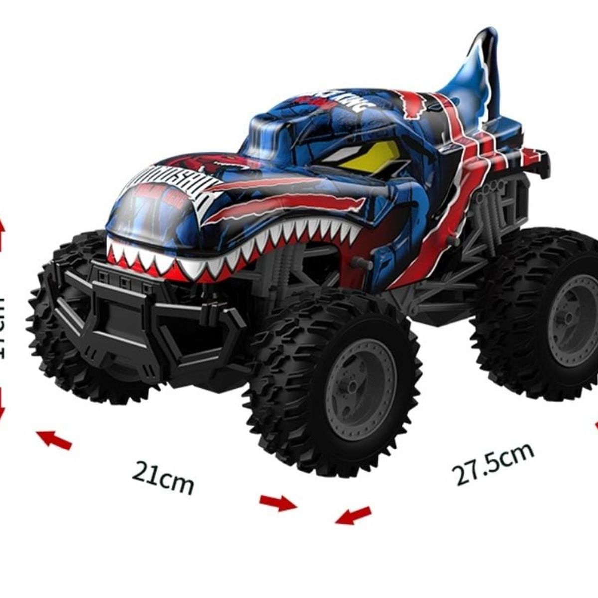 GENERICO - Auto Gran Dinosaurio Control Remoto 2,4 Ghz 1:14, Luces Azul