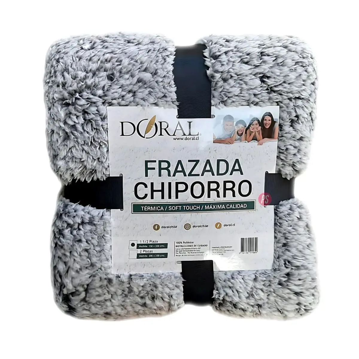 DORAL - Frazada Chiporro Two Tones 1.5 Plazas Tonos Oscuros - PS
