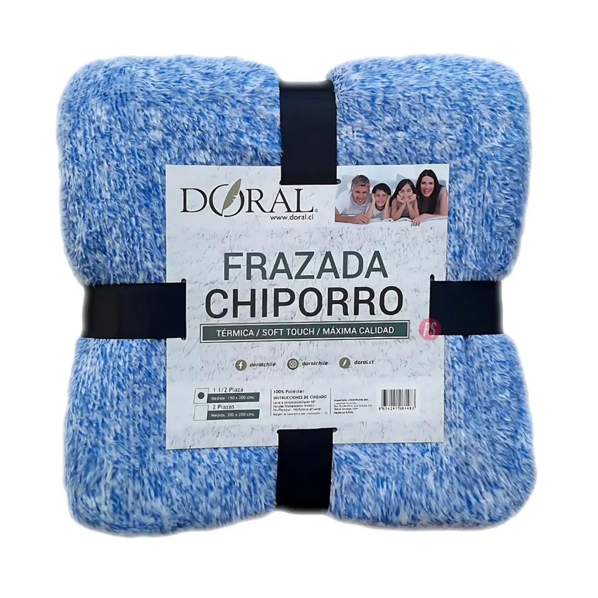 DORAL - Frazada Chiporro Two Tones 1.5 Plazas Tonos Oscuros - PS