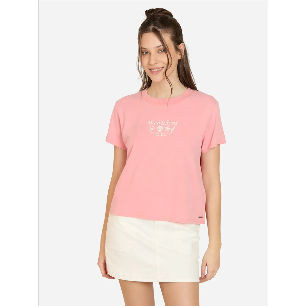 MAUI AND SONS - Polera MC Coralia Rosado Mujer Maui And Sons - Rosa